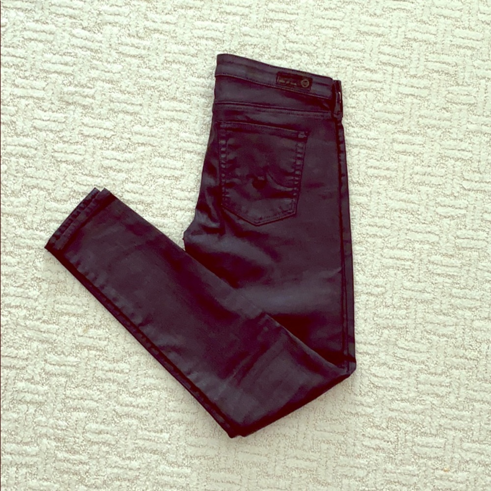 AG mint condition waxed black jeans